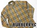 ★未使用★日本製 三陽商会★バーバリー ノバチェック ロゴ総柄 長袖シャツ サイズMA 【BURBERRYS●バーバリーチェック●】