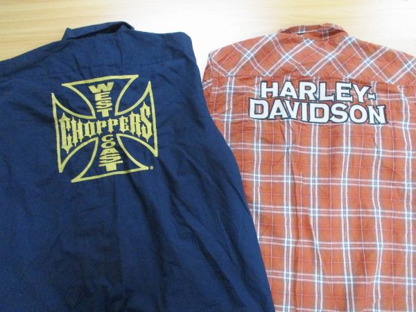◎ウエストコーストチョッパーズ & ハーレーダビッドソン 半袖シャツ (XL-XXL) 2枚セット まとめ売り USA古着卸HF86