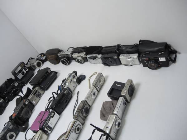 カメラ 43点 セット 大量 まとめて ペンタックス コニカ Fujica オリンパス キャノン ミノルタ フィルムカメラ デジカメ