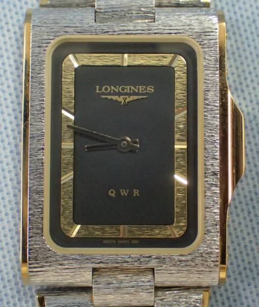 LONGINES ロンジン クォーツ 腕時計 稼働品 ホワイト文字盤 スクエア ジャンク☆LONGINES ロンジン QWR クォーツ腕時計 ケース付 中古