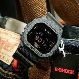 大流行！カシオCASIO最新作デニムG-SHOCKデザインスクエア腕時計 本格