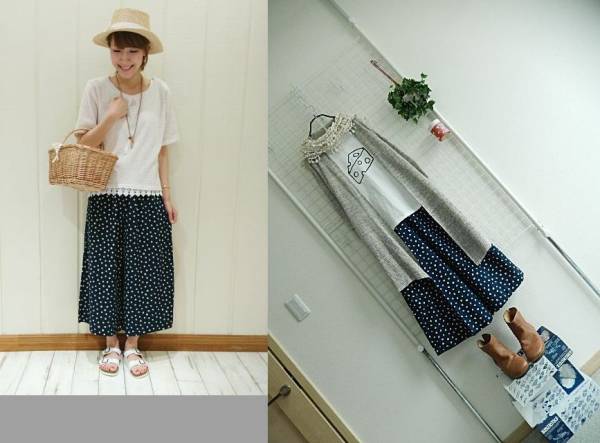 新品ｓｍ２★自由が丘店ブログ掲載★ランダム　ドット　スカーチョ★ワイドパンツ