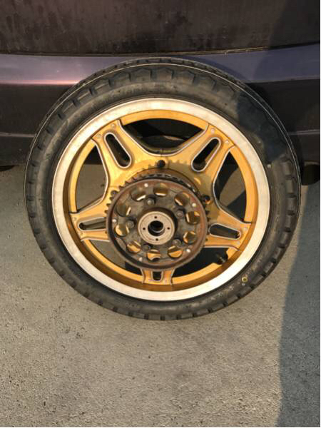 車種不明 裏コム スーパーホーク リアホイール ホーク タイヤ新品