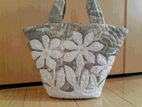 ハンドメイド ハワイアン キルト ☆ お出かけ トート バッグ