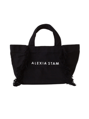 美品】ALEXIA STAM アリシアスタンFringe Small Tote Bag Black