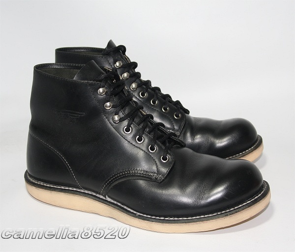 Danner ポストマンシューズ ブラックダナー US 8.5 26.5cm 即決USEDジョージコックス☆ラバーソール26cm豹ハラコ666パンク