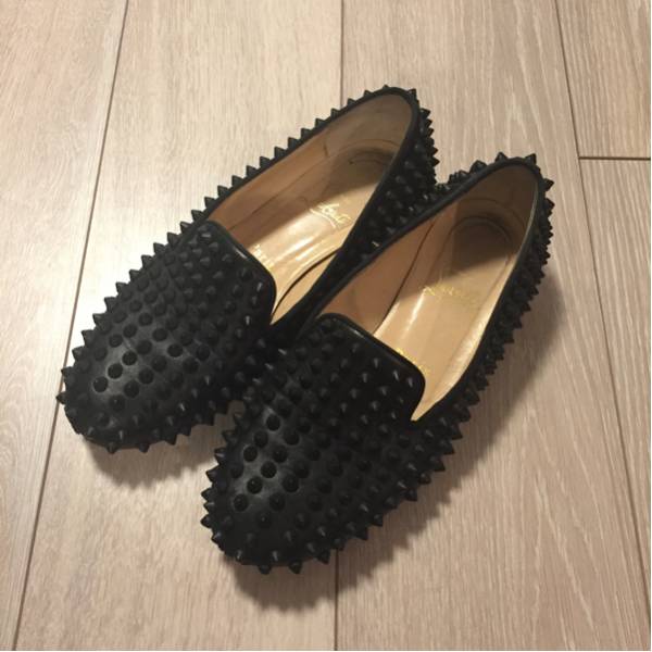 クリスチャンルブタン christian louboutin スタッズローファー 36 イタリア製 美中古 靴 サンダル