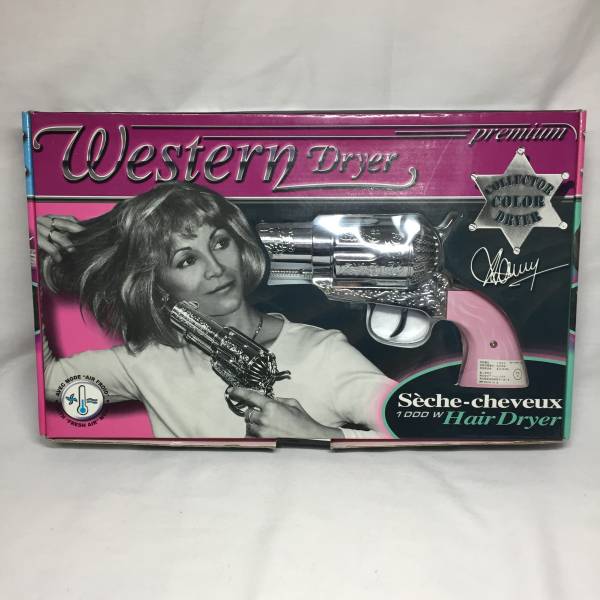 珍品 ウエスタンヘアドライヤー 拳銃型 ピストル リボルバー 1000W GUN
