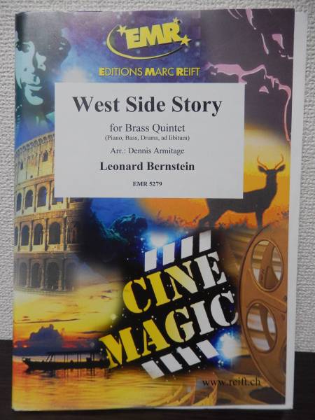 【楽譜】ウエストサイドストーリー｜金管5重奏＋_1