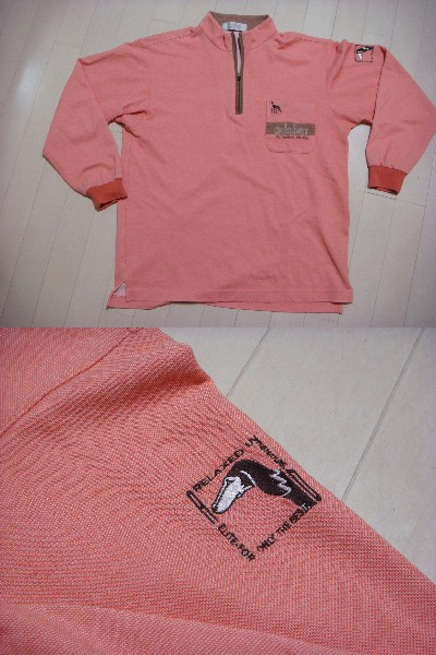 【送料164円】（美品） アダバット ハーフジップ 長袖シャツ コーラルピンク Lサイズ ニット セーター トレーナー adabat_2