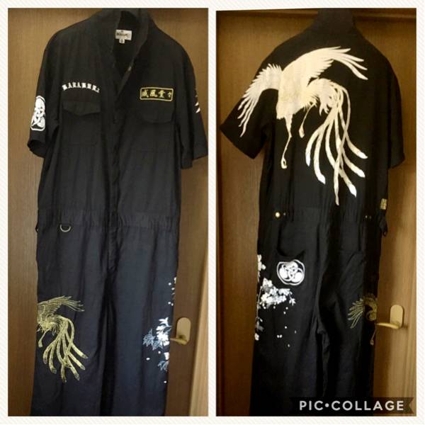 【美品】絡繰魂 半袖つなぎ XL