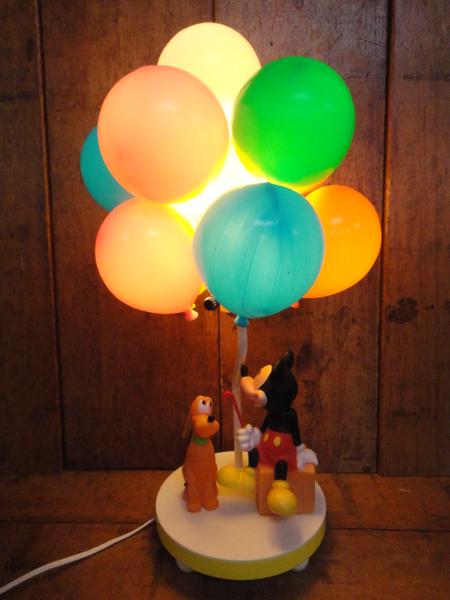 ビンテージ ディズニー ミッキー プルート バルーン ランプ(雑貨