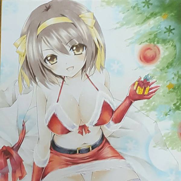 手書きイラスト 色紙サイズ 涼宮ハルヒ サンタコス 手描きイラスト 売買されたオークション情報 Yahooの商品情報をアーカイブ公開 オークファン Aucfan Com