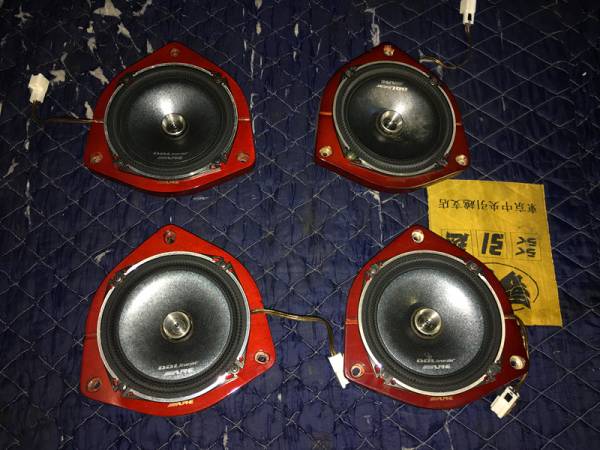 Ｙ34グロリアから　ALPINE DDLinear DLS-178X ４つセット　バッフルボード付き_1
