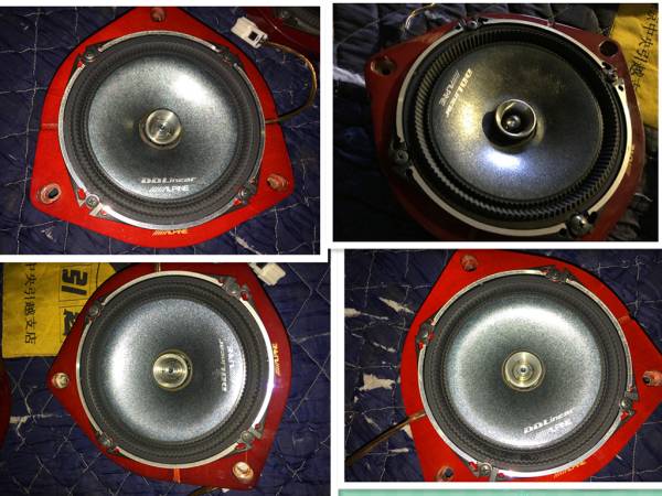 Ｙ34グロリアから　ALPINE DDLinear DLS-178X ４つセット　バッフルボード付き_2