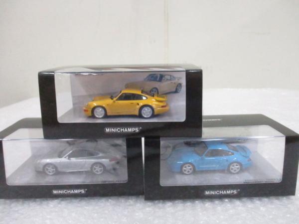 まとめ売り MINICHAMPS 1/43 ポルシェ911カレラ，ターボS 3.6 アニバーサリーモデル-1998，LIGHTWEIGHT