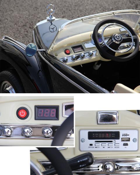 完成車発送 電動乗用ラジコン【ベンツ 300S】正規品 黒 ☆お子様に