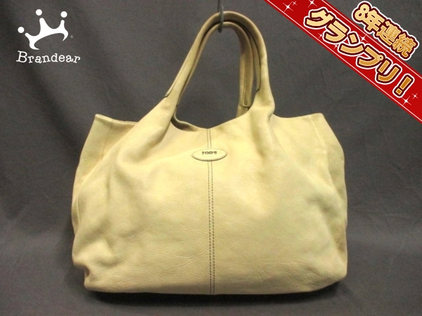トッズ トートバッグ アイボリー レザー TOD'S
