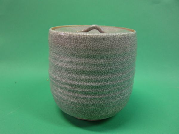 茶道具 水指 水差し 萩焼き 粉引 高見世清光作 鞍見窯 共蓋 萩焼