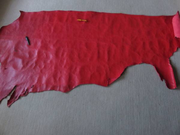 SALE★２０４デシ★ヌメ　レッド　しぼ♪