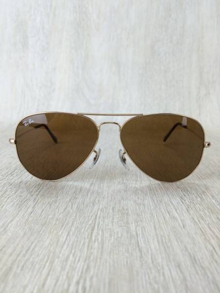 Ray-Ban◆サングラス/BLK/GRN/ケース有/Aviator/アビエーター//RB3025/