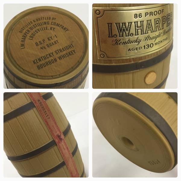 飲料・酒 I.W. Harper バーボンウイスキー 樽型 86プルーフ