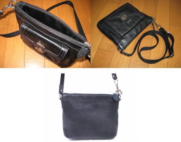 美品即決 コーチ COACH 本革 2way 斜め掛けショルダーバッグ 薄型