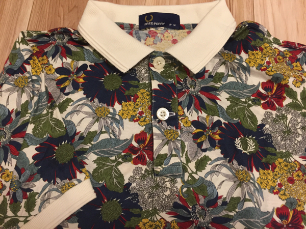 美品！エディフィス購入 フレッドペリー FRED PERRY リバティプリント ポロシャツ made in japan 日本製