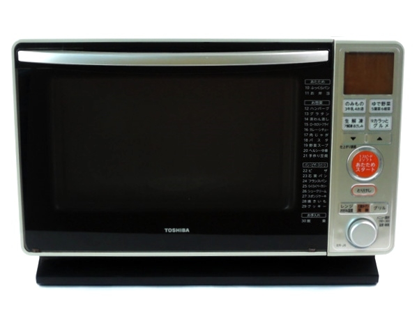 中古 TOSHIBA 東芝 石窯オーブン ER-J6(W) 電子 オーブン レンジ 21L アイボリーホワイトY2460080