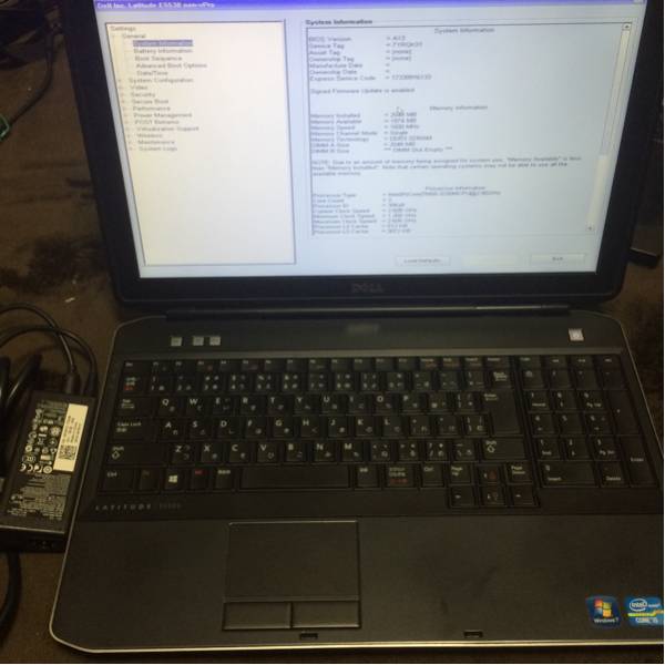 DELL ノートPC Latitude E5530 i5-3230M BIOS起動可 ジャンク品扱い②