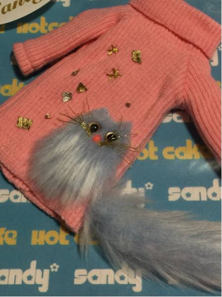 sandy様 ブライス作家様 大人気の猫ちゃんワンピース_2