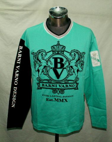 【VIP】BARNI VARNO Vネック長袖ＴシャツL2171 バーニ ヴァーノ