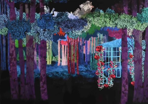 [チャリティ] イラストレーター Przemek Sobockiさん制作 「In to the Forest」 額装入り rfp1102_1