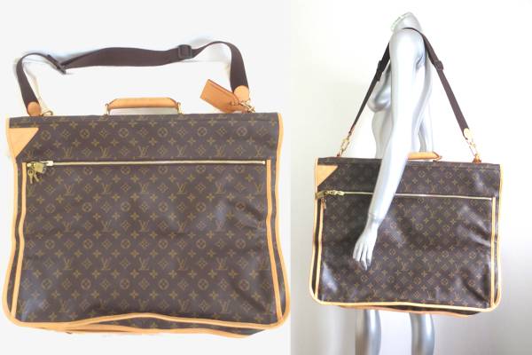 L048♪仏製＆使用数3回以内の綺麗なお品！LOUIS VUITTON（ルイ・ヴィトン）ガーメントバッグ　モノグラム ポルタブル・キャビン