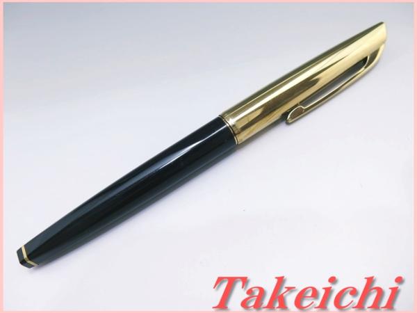 【PLATINUM】K18YG★万年筆 ブラック×ゴールド/28893