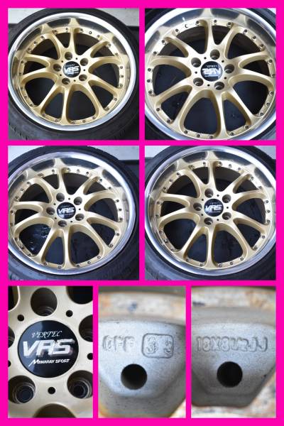 マナレイスポーツ VERTEC VR5 ホイール 18×8.5JJ+35 タイヤ 225/40R18