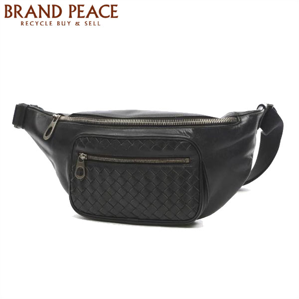 ボッテガヴェネタ ネロ　ウエストポーチ　レザー　ブラック　222310