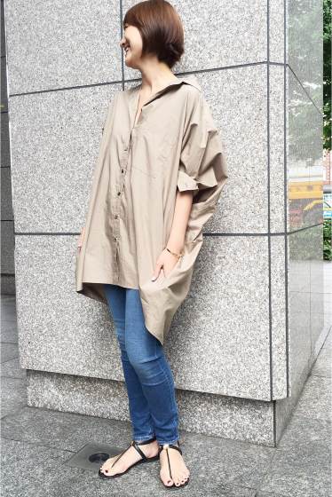 MINITZ コットンBIGシャツ ベージュ☆ドゥーディエムクラス　