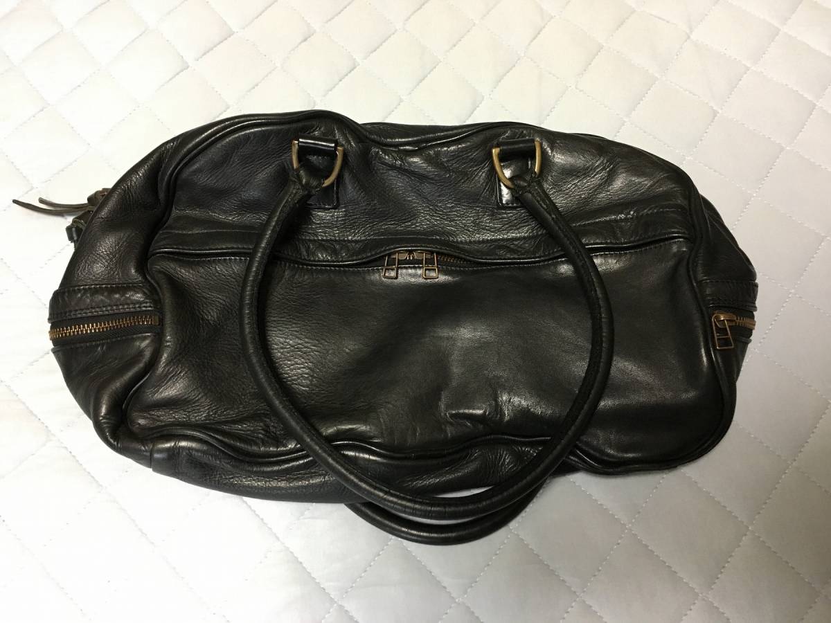 美品】ラウンジリザード LOUNGE LIZARD レザー ボストン バッグ