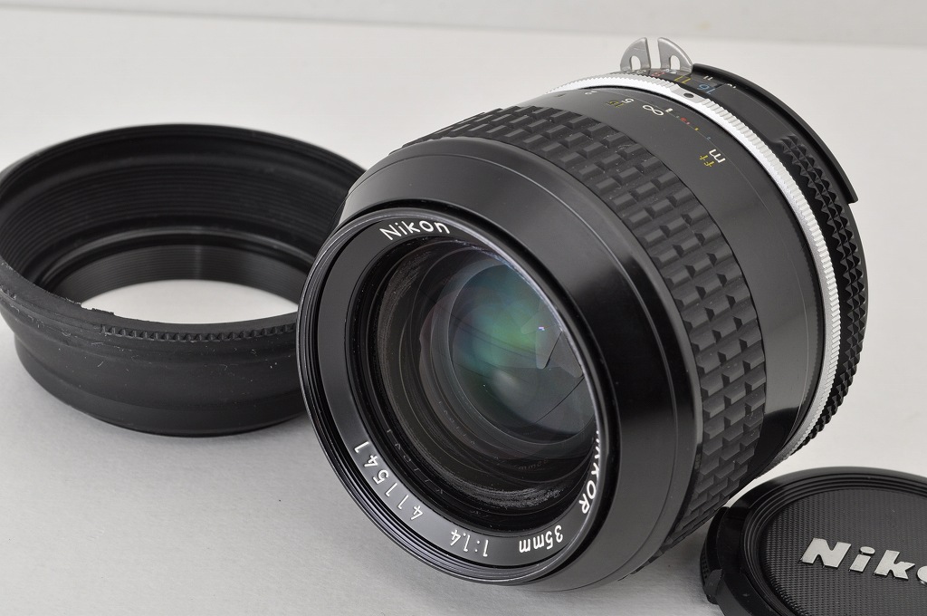 ★送無★Nikon ニコン Ai Nikkor 35mm F1.4 ラバーフード付
