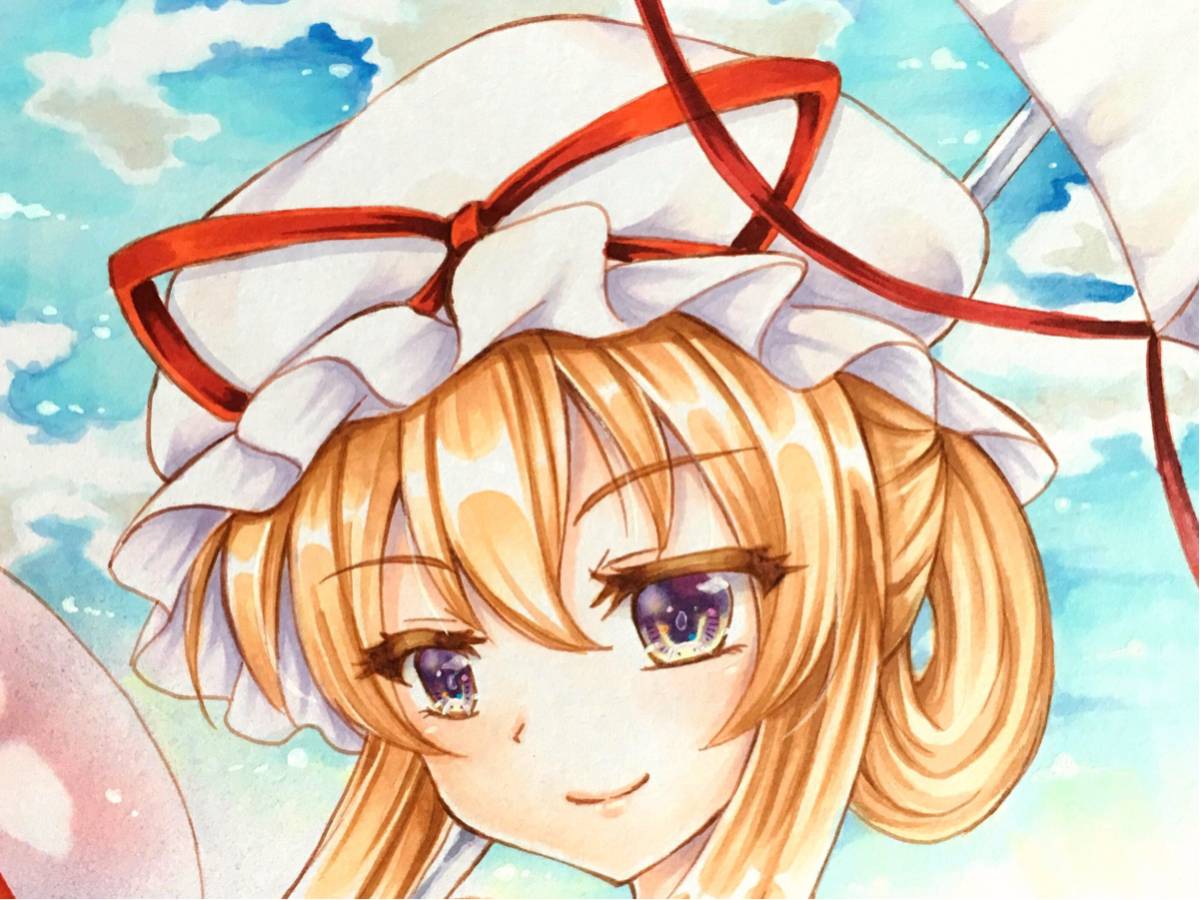 同人手描きイラストA4サイズ 東方Project 八雲紫(手描きイラスト 同人手描きイラストA4サイズ 東方Project 八雲紫(手描きイラスト