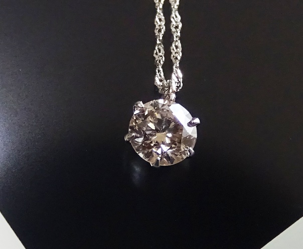 ネックレス Pt1000 Pt850 ダイヤ0.35ct 重量0.9g チェーン 