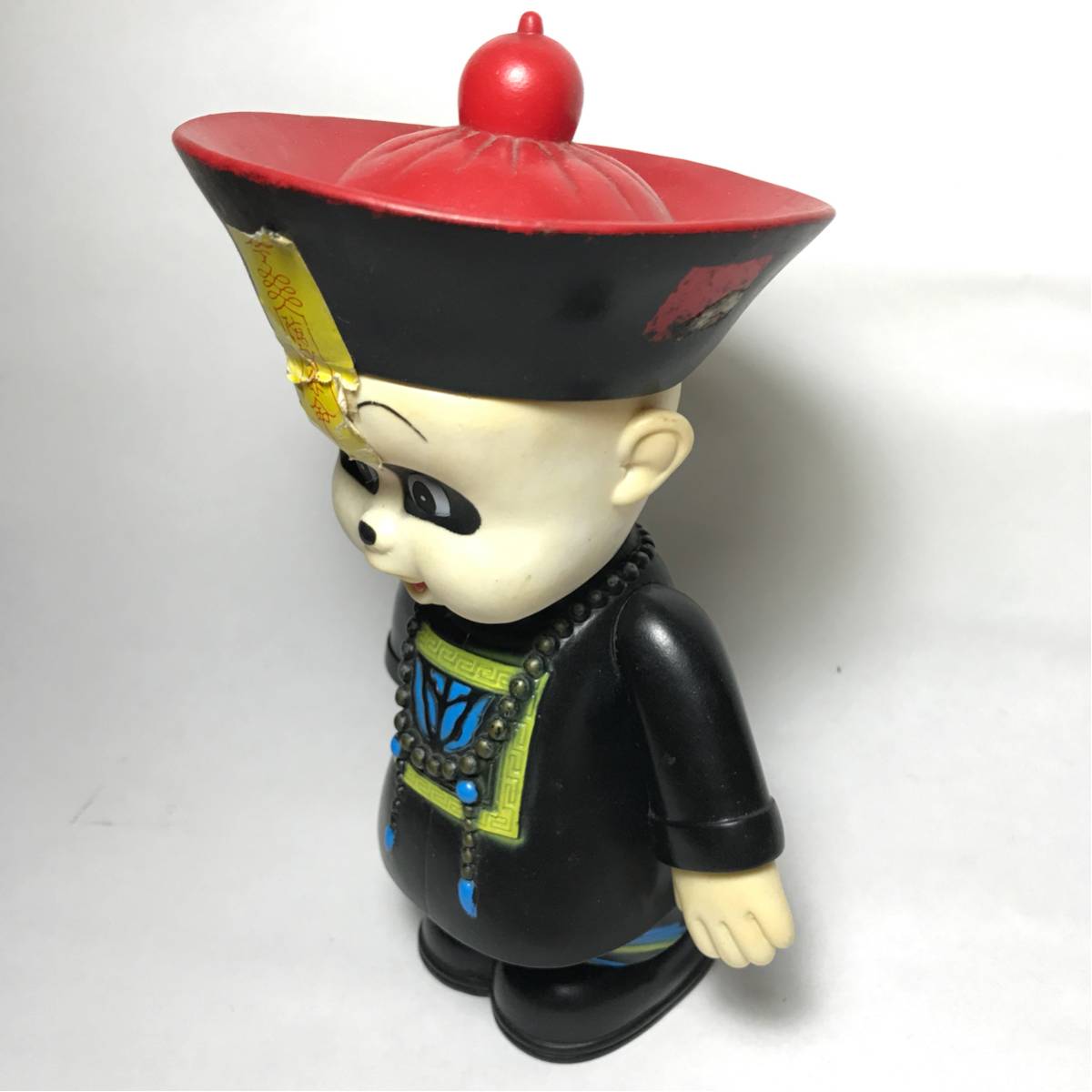 珍品 中古 当時 詳細不明 キョンシー ソフビ 貯金箱 約21cm 来来 