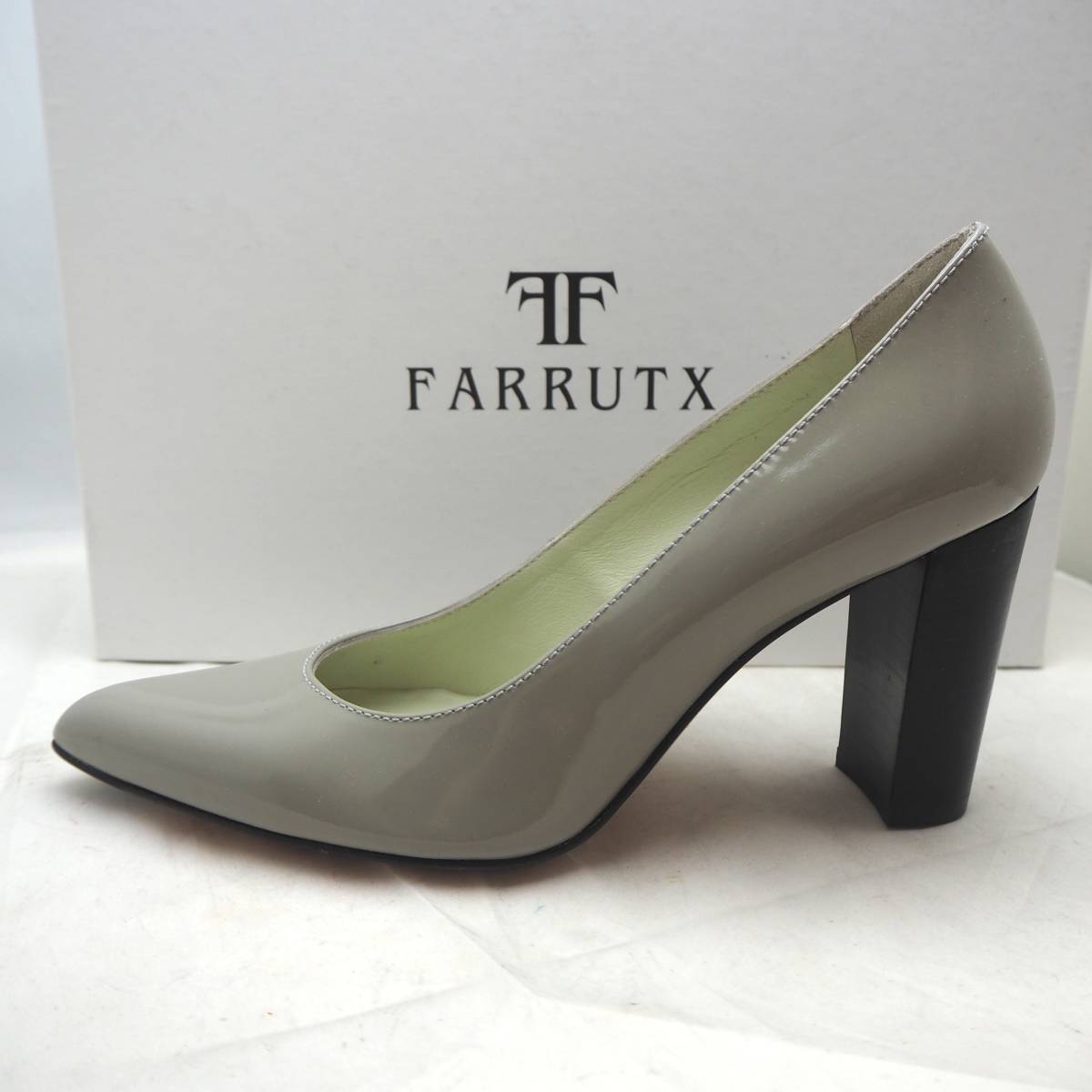FARRUTX ファルッチ ヒール 　グレー 36(23.0~24.5)　　②