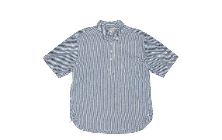 【お得，人気セール】 激安定価約2.5万円 大 BONCOURA ボンクラ プルオーバー半袖シャツ ヒッコリー 38(長袖シャツ)｜売買されたオークション情報、yahooの商品情報をアーカイブ公開 - オークファン 長袖シャツ