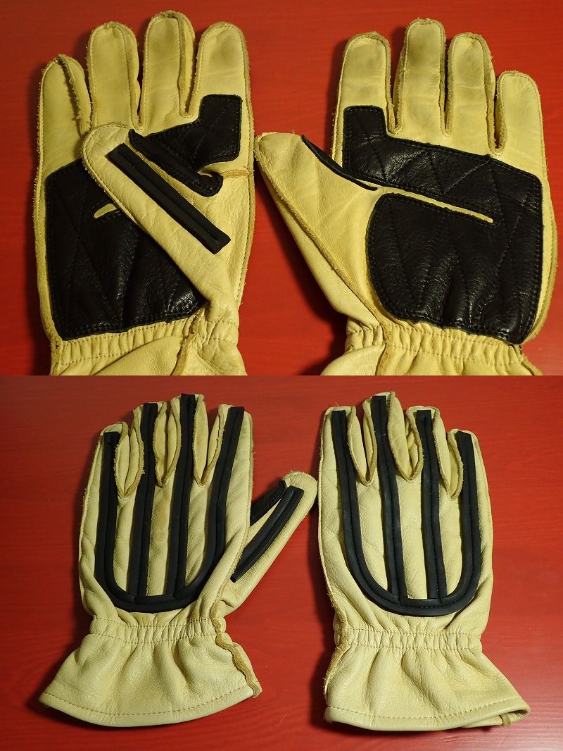 美品★KADOYA カドヤ VMXレザーグローブ キャメル★Ｍサイズ◆ビンテージMX K'Sレザー◆