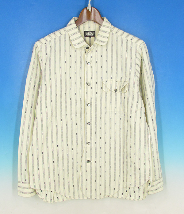 4759 ブラックサイン ストライプ 長袖シャツ 38