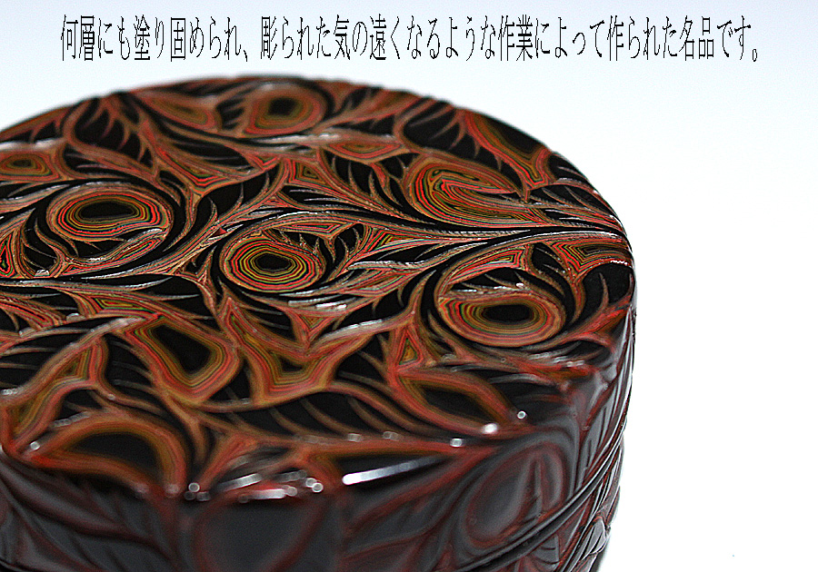 買取品 彫漆香合 合子 検音丸耕堂逸見東洋