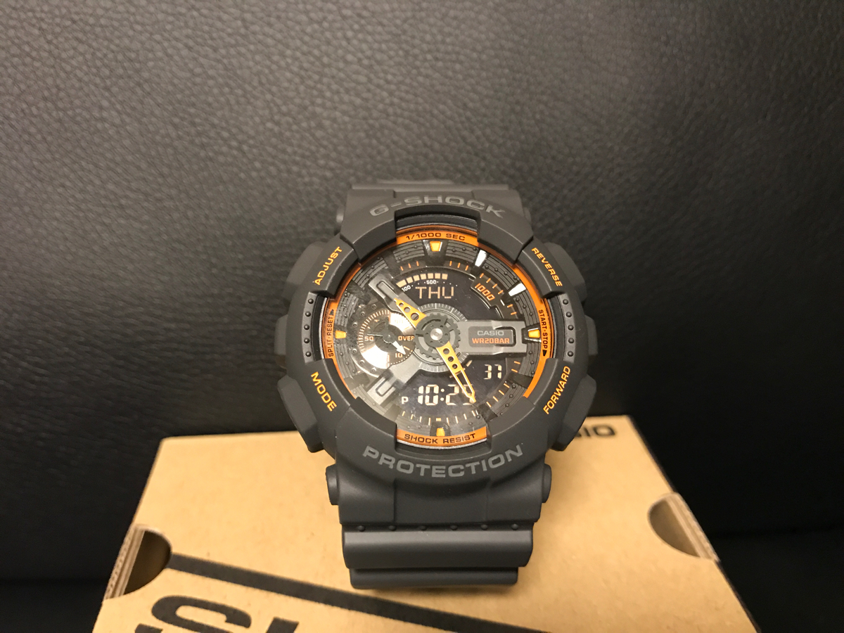 ☆新品 CASIO G-SHOCK GA-110TS-1A4 ダークグレー×オレンジ☆ カシオ 