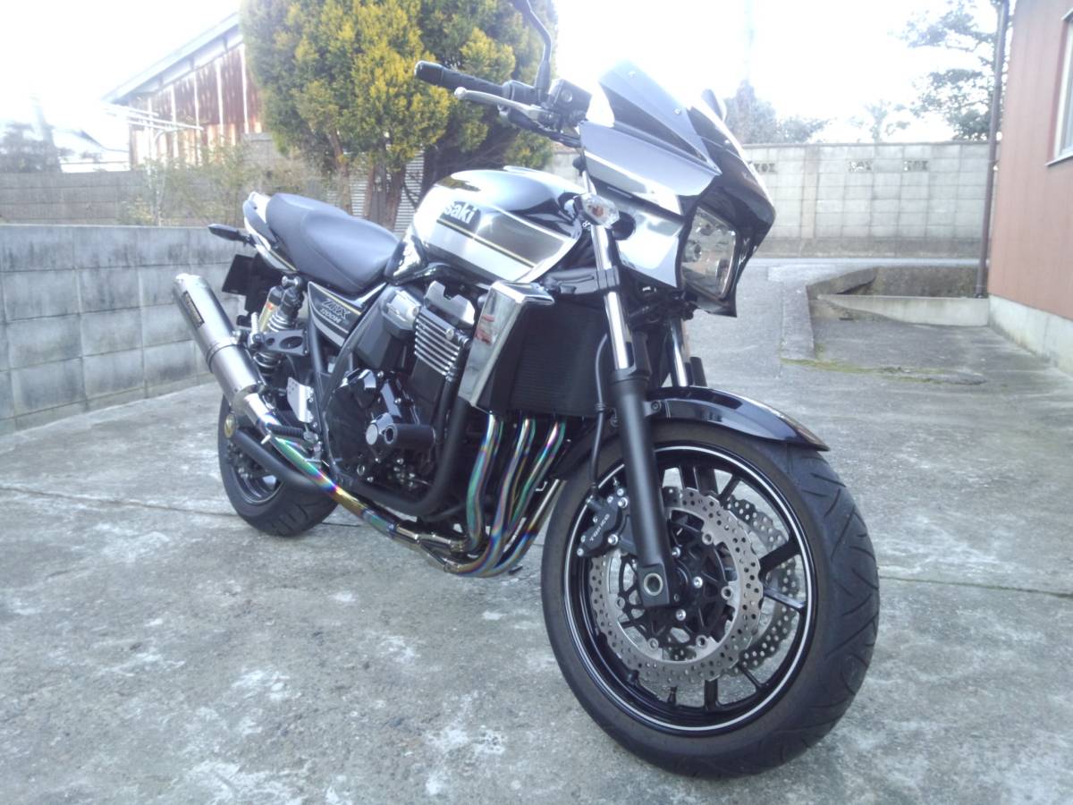 ZRX1200 DAEG用 ヨシムラ フルエキ 機械曲チタンサイクロン ファイヤー